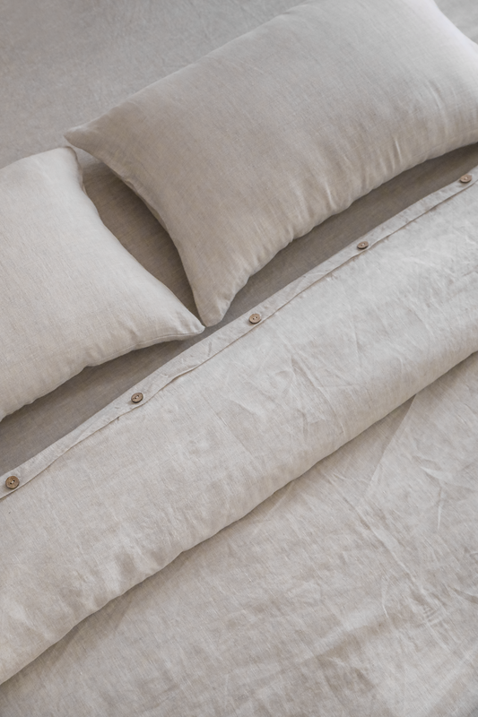 Luxe Linen Duvet Cover Set Natural