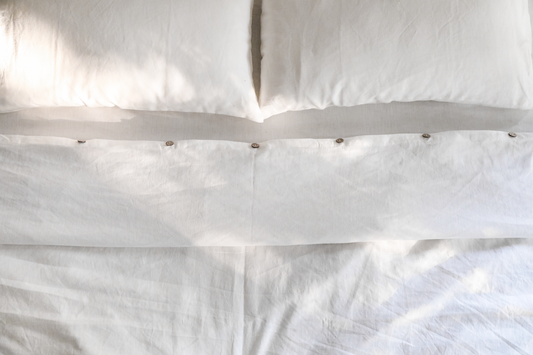 Luxe Linen Duvet Cover Set - Milk White