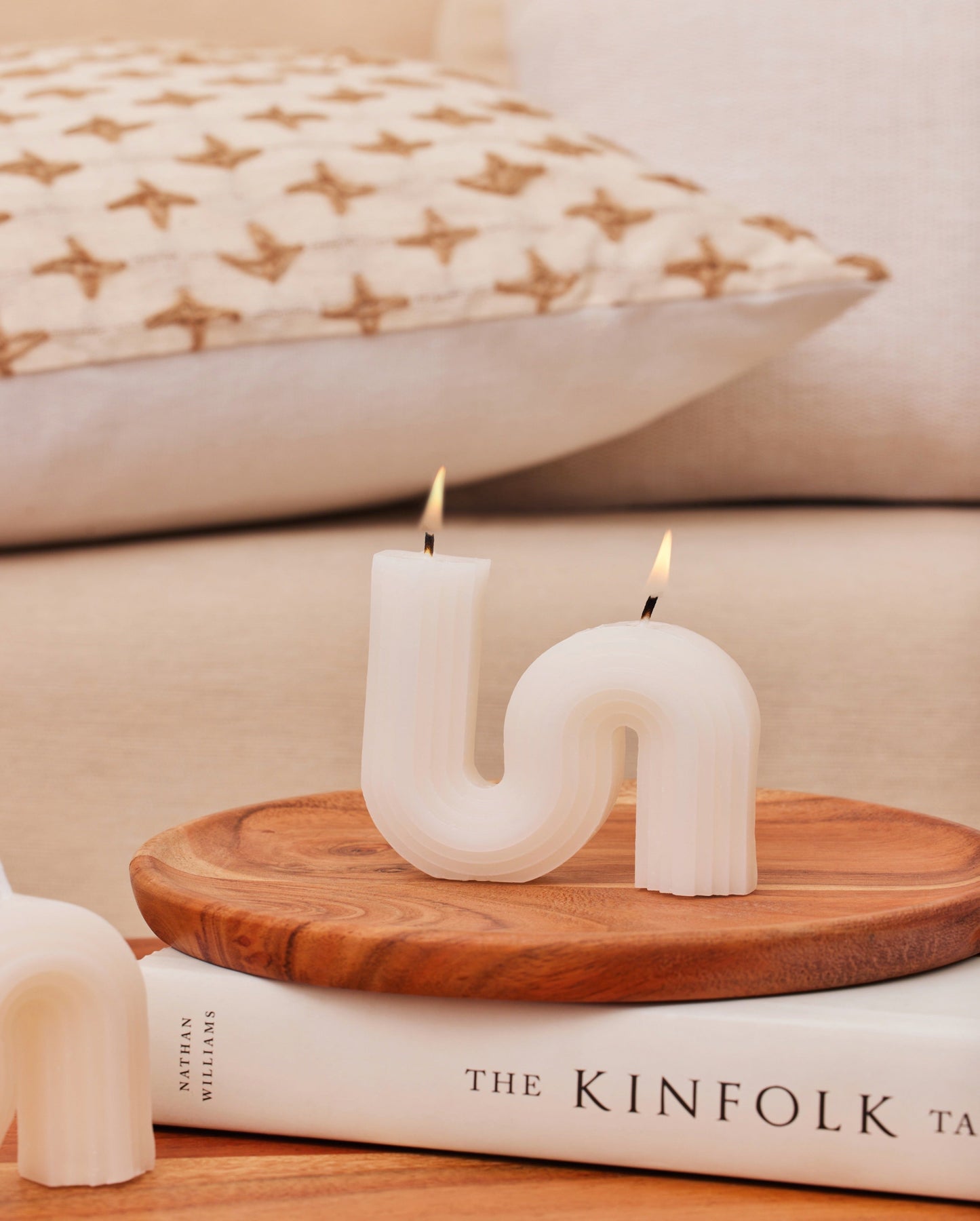 Wavelet Candle - White