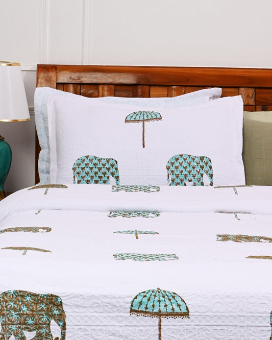 Rajputana Matelassé Cotton Bedcover